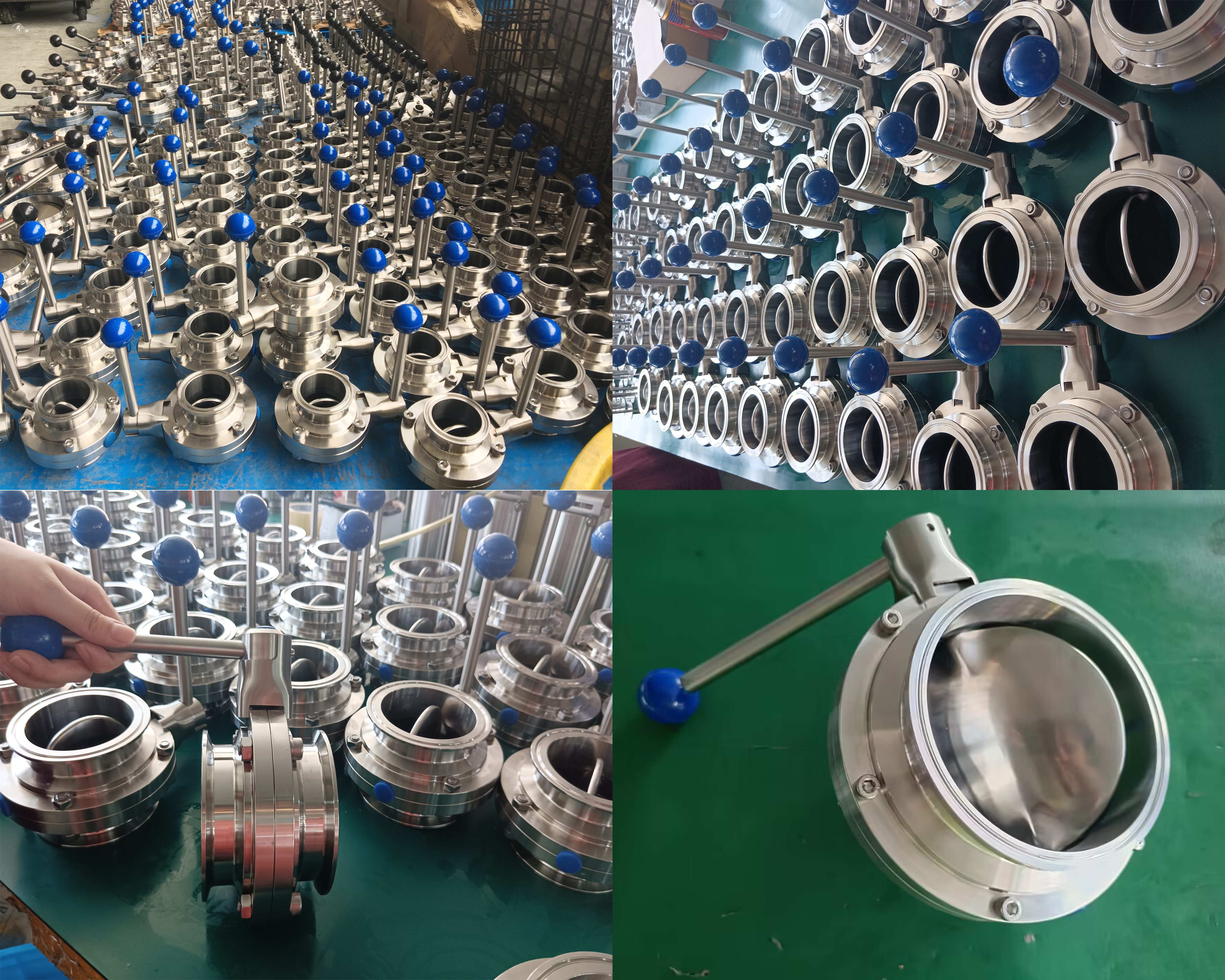 Tri-Clamp Butterfly Valve Válvula de mariposa de triple abrazadera