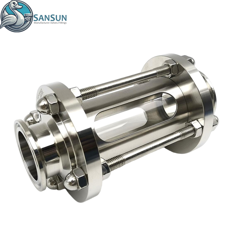 Mirilla higiénica Triclamp con red protectora