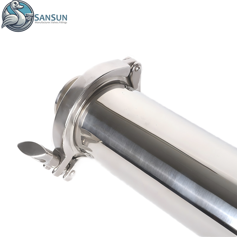 Filtro recto Hygenic Triclover de acero inoxidable AISI 304 316L para soluciones de refrigeración líquida de centros de datos