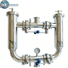 Tamiz de filtro dúplex sanitario de acero inoxidable de calidad alimentaria 316L