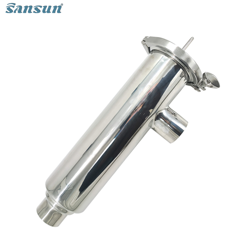 Filtro de filtrador de tipo de ángulo de soldadura sanitaria