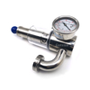 La liberación de aire de la válvula de extinción de la válvula Triclamp de la elaboración de triclampes con medidor de presión