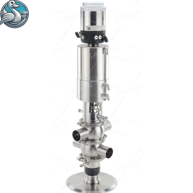 Control de válvula a prueba de mezclas de doble asiento para solución CIP