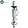  Válvula de asiento doble a prueba de mezclas, válvula de prueba de mezcla soldada de acero inoxidable sanitario