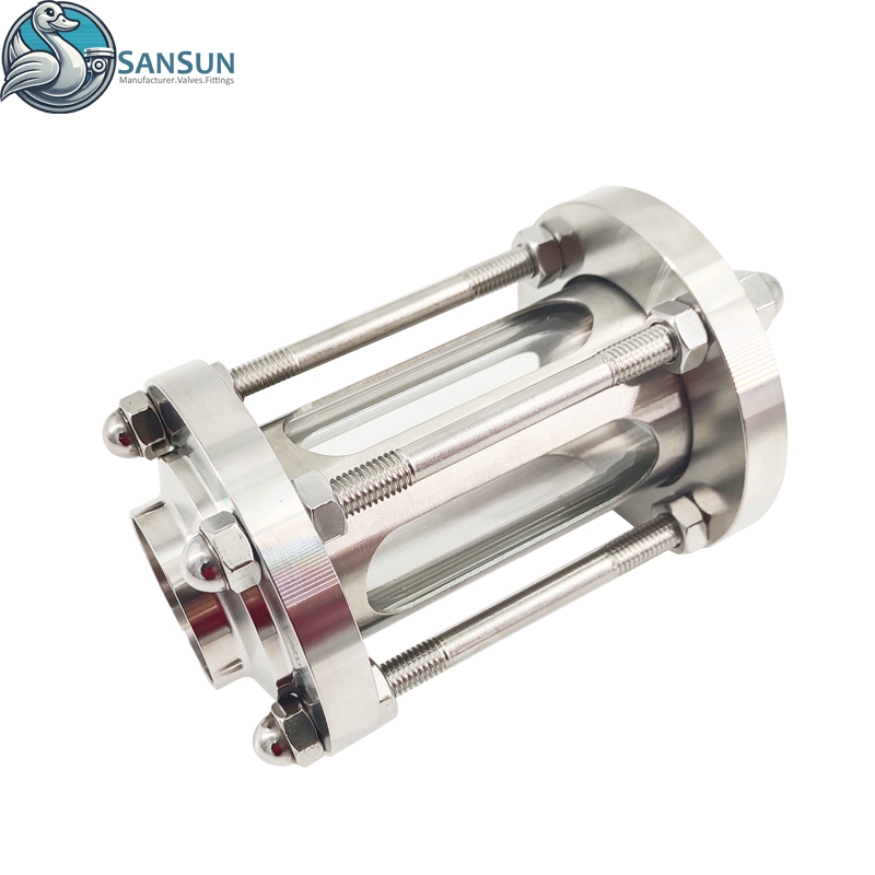 Sistema de refrigeración líquida para centro de datos Mirilla soldada de acero inoxidable con malla protectora