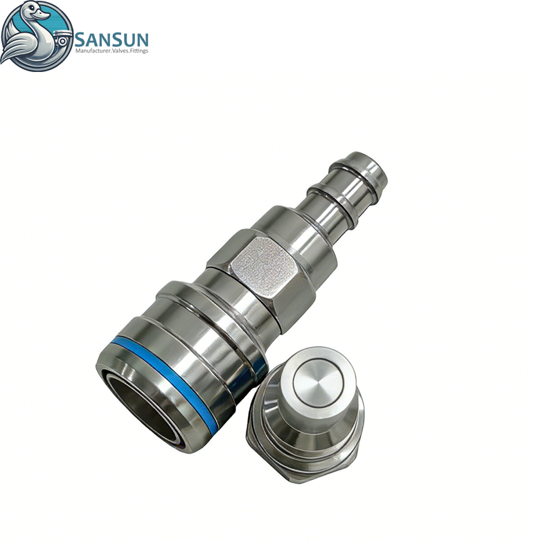 Conexión rápida de acero inoxidable para sistemas de refrigeración líquida de servidores
