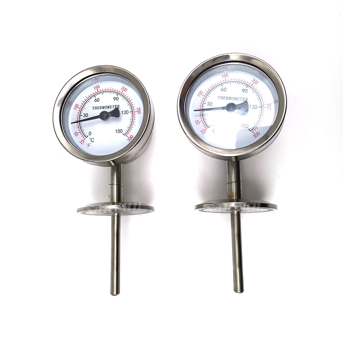 Termómetro bimetálico de indicador de temperatura de tipo vertical de acero inoxidable
