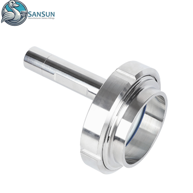 Unión soldada Visor LED Acero inoxidable 304 316L Ventana de observación de tubería iluminada para centro de datos Sistema CDU de refrigeración líquida SANSUN