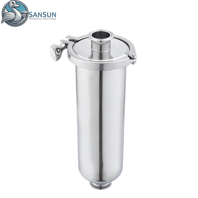 Filtro recto Hygenic Triclover de acero inoxidable AISI 304 316L para soluciones de refrigeración líquida de centros de datos