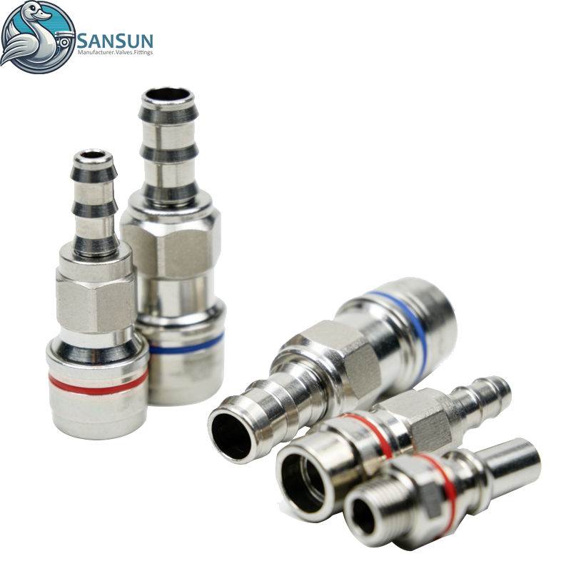 Conexión rápida de acero inoxidable para sistemas de refrigeración líquida de servidores