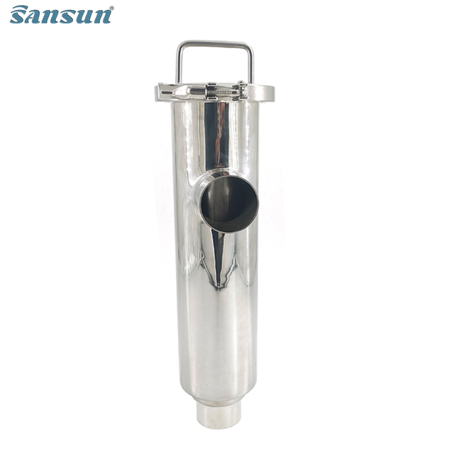 DIN FILER DEL TIPO DE ANGUELA DE MANEFERÍA SS04 316L Filtro de tubería 