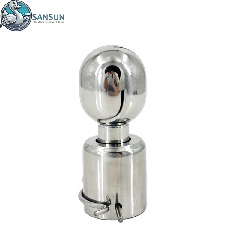 Bola de limpieza giratoria tipo pasador sanitario, bola de pulverización CIP para tanque de acero inoxidable 304 316L