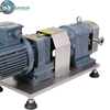 Bomba lobular rotativa de desplazamiento de abrazadera/soldadura de acero inoxidable sanitario con motor reductor de engranajes
