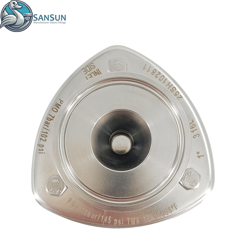 Trampa de vapor sanitaria, abrazadera triple de acero inoxidable 316L