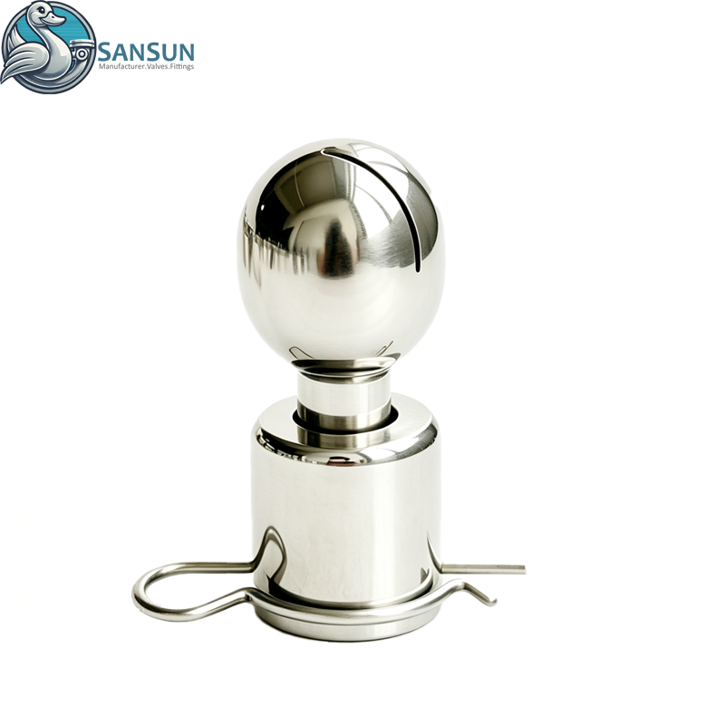 Bola de limpieza giratoria tipo pasador sanitario, bola de pulverización CIP para tanque de acero inoxidable 304 316L