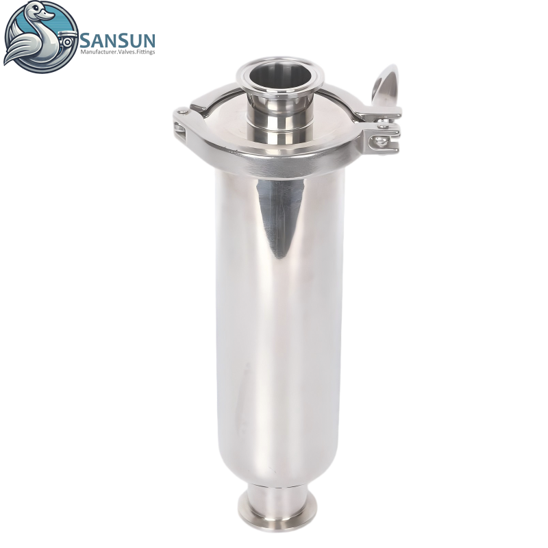 Colador recto de triple abrazadera de acero inoxidable Sansun para tubería de refrigeración líquida CDU de centro de datos AI