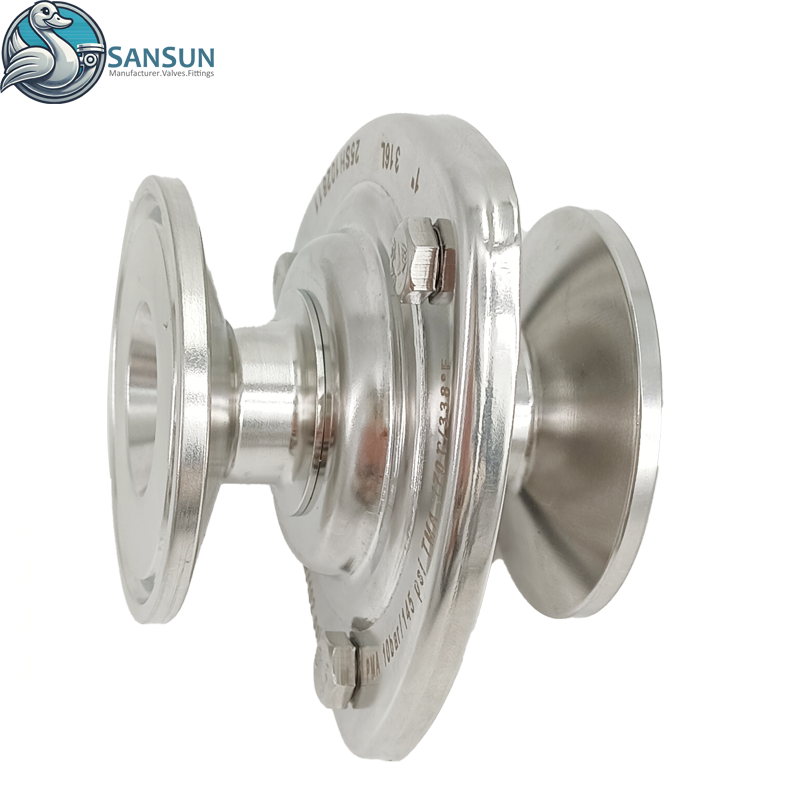 Trampa de vapor sanitaria, abrazadera triple de acero inoxidable 316L